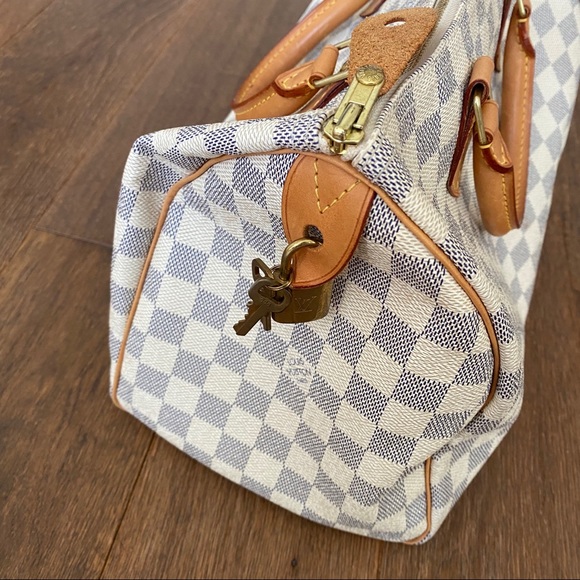 SOLD**Louis Vuitton Speedy 30 Damier Azur - Picture 3 of 8